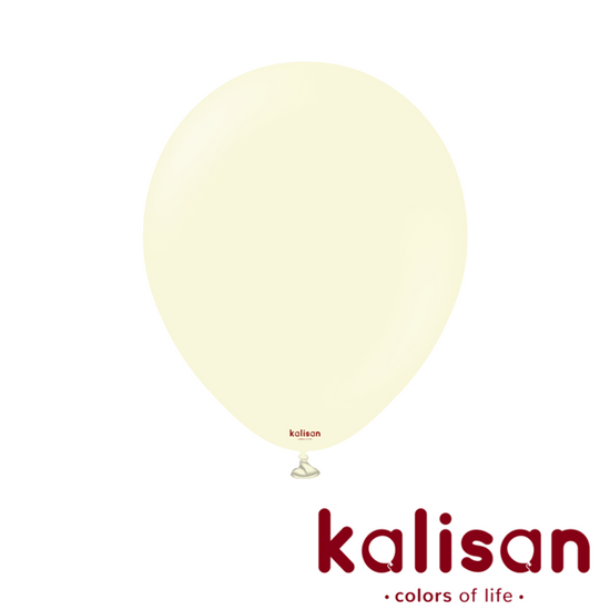 Kalisan Macaron Pale Yellow 12" Latex 100pk