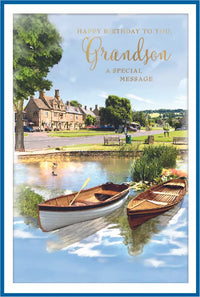 Simon Elvin C75 birthday cards set for grandson, featuring colorful designs in a 6-pack package.