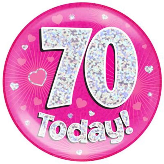 Oaktree Badge 70 Today Pink Jumbo 6