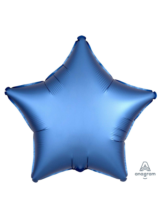 Anagram Foil Balloon Satin Luxe Azure Star 18"