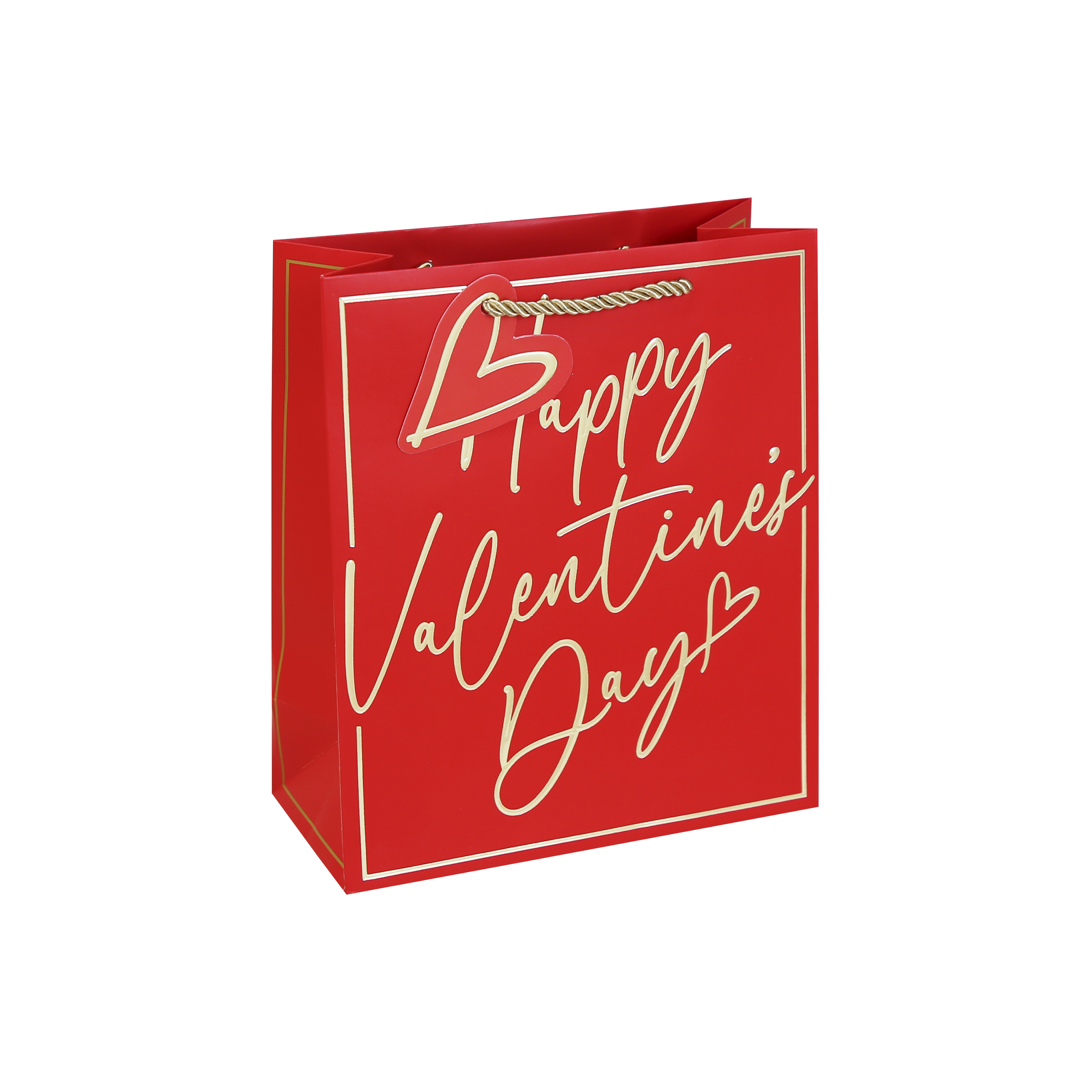 Eurowrap 12 Pack Gift Bag Valentine's Text Medium