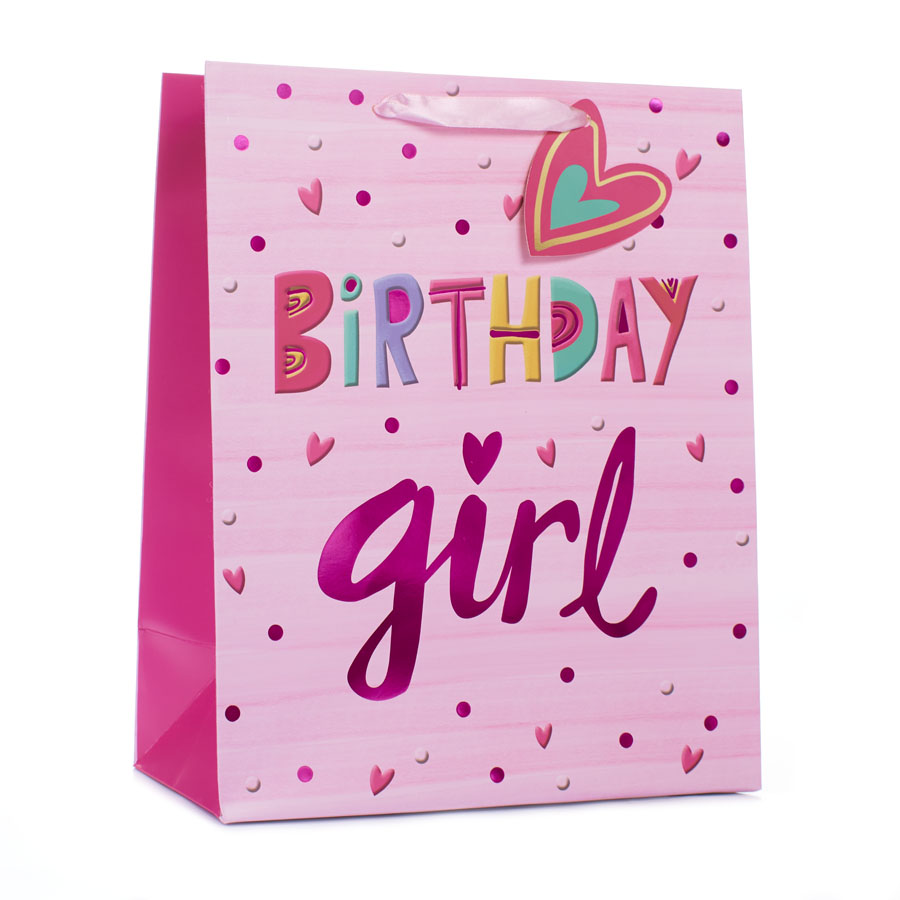 Tiger Feet 6 Pack Gift Bag Birthday Girl Large