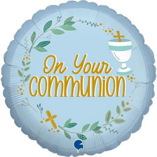 Grabo 18" Blue On Your Communion Foil Balloon