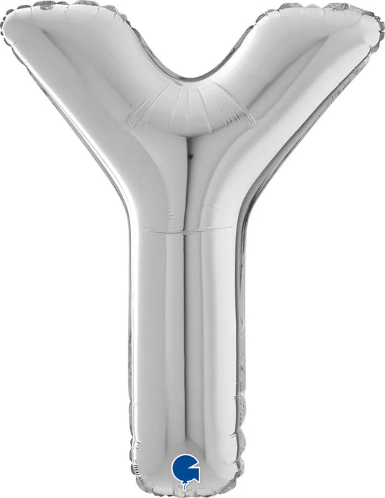 Grabo Foil Balloon Silver 26" Letter Y