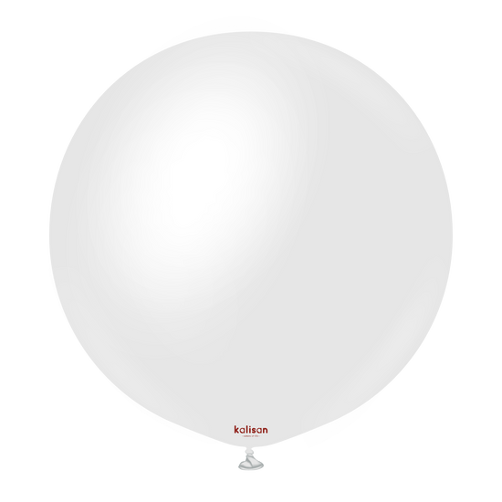 Kalisan Opaque Satin White 36" Latex Balloons 2pk