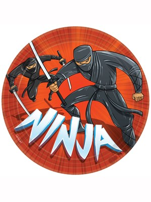 Amscan 8 Pack Plates Ninja Party