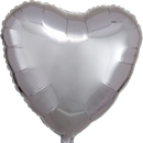 Anagram Foil Balloon Metallic Silver Heart 18"