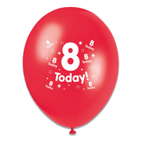 Tiger Feet Age 8 Birthday 10" Balloons 6x8pk