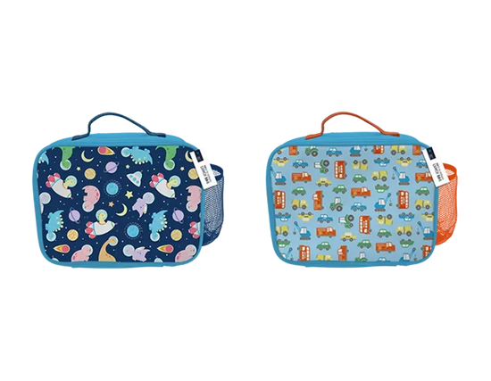 Lunch Bag Cars/Space Dinos 23x28x9cm 2pk