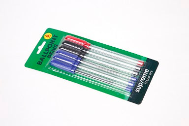 Reach Stationery 6 Pack Ballpoint Pens Mixed