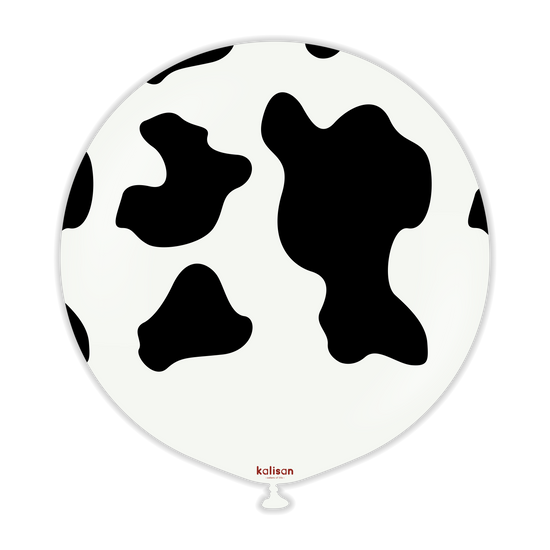 Kalisan Safari Cow White/Black 24" Latex