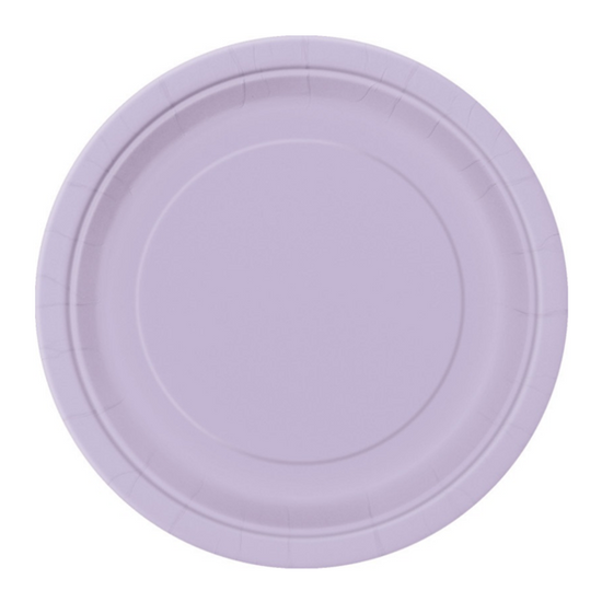 Unique 16 Pack Plates Lavender Round 9