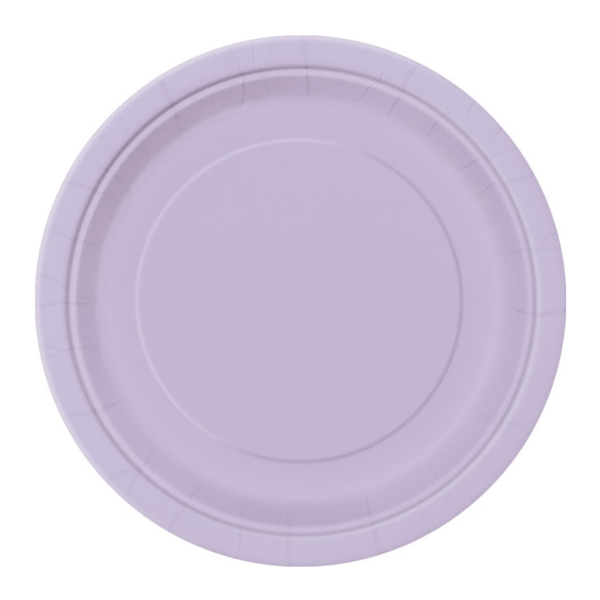 Unique 16 Pack Plates Lavender Round 9