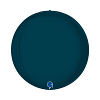Grabo Foil Balloon Satin Petrol Blue Globe 15"