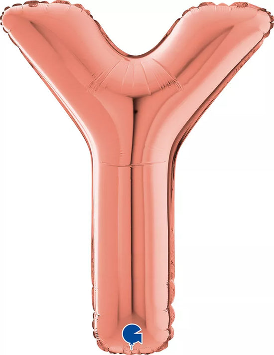 Grabo Foil Balloon Rose Gold 26" Letter Y