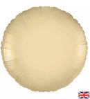 Oaktree Gold Silk Round 18-inch foil balloon with shiny metallic finish, ideal for celebrations and decorative events.