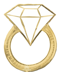 Anagram Wedding Ring 30" Supershape Foil Balloon