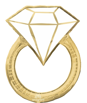 Anagram Wedding Ring 30" Supershape Foil Balloon