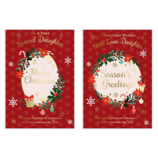 Poppyhill 12 Pack Cards C50 Christmas Daughter