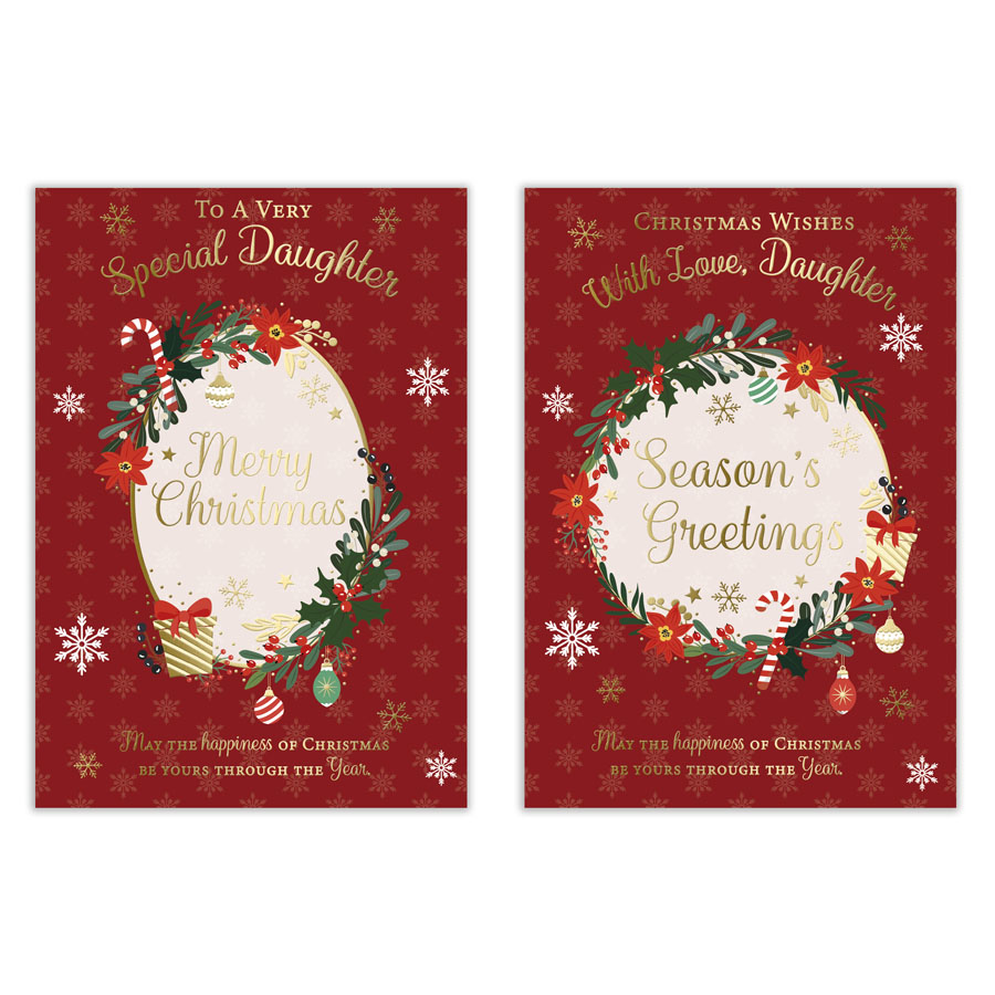 Poppyhill 12 Pack Cards C50 Christmas Daughter