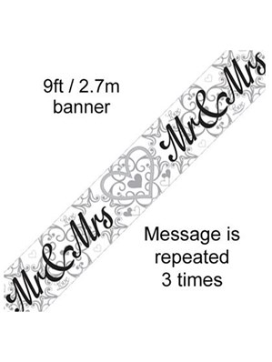 Oaktree Banner Mr & Mrs 9ft