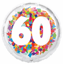Unique Foil Balloon Bright Confetti Age 60 18"