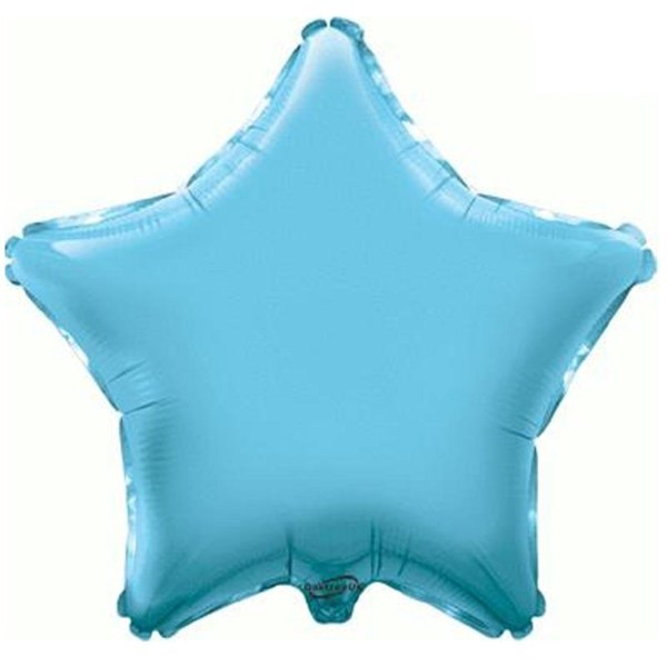 Oaktree Foil Balloon Light Blue Star 19"