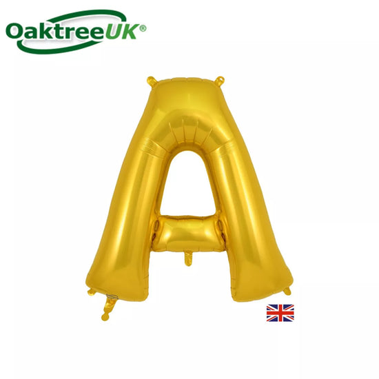 Oaktree Foil Balloon Gold 34" Letter A