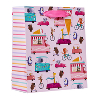 Partisan 6 Pack Gift Bag Wheelie Fun Pink Medium