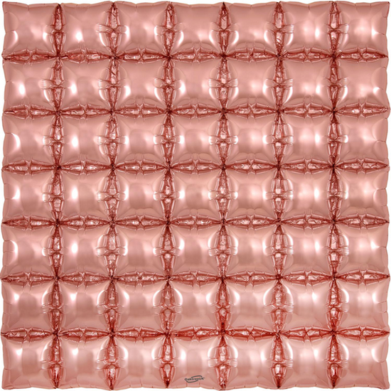 Oaktree Foil Balloon Rose Gold Waffle 36"