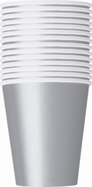 Unique 14 Pack Cups Silver 9oz
