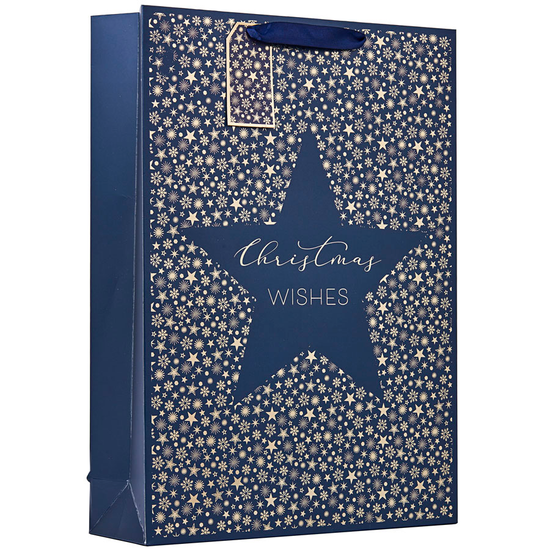 Gift Bags Christmas Star Extra Large 6pk