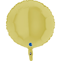 Grabo Foil Balloon Matte Pastel Yellow Round 18"