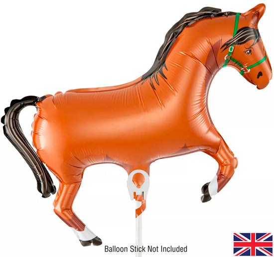 Oaktree Horse Brown 15.5" Air Fill Foil Balloon