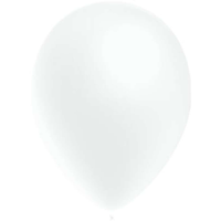 50 Latex Balloons 11" Decotex Pro Metallic White