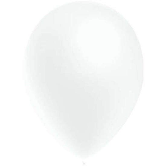 50 Latex Balloons 11" Decotex Pro Metallic White
