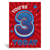 Prelude Pzazzle C50 Birthday Age 3 6pk
