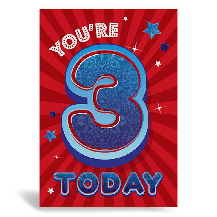 Prelude Pzazzle C50 Birthday Age 3 6pk