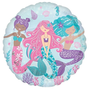 Anagram Shimmering Mermaid 18" Round Foil Balloon