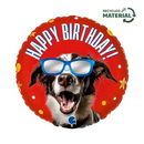 Grabo Foil Balloon Red Cool Doggy Birthday 18