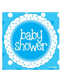 Baby Shower Blue Napkin 16pk