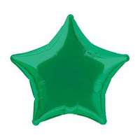 Unique 12 Pack Foil Balloon Green Star 20