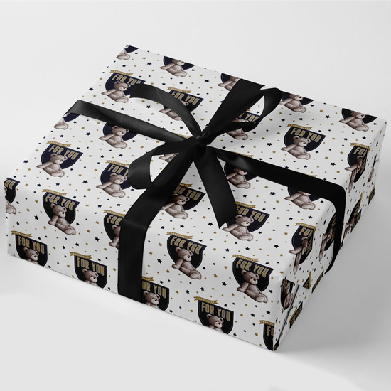 24pk Giftwrap Bear With Text Open + 12 FREE Tags