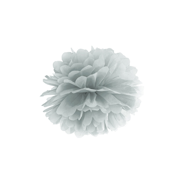 Silver Tissue Paper Pom Pom 25cm