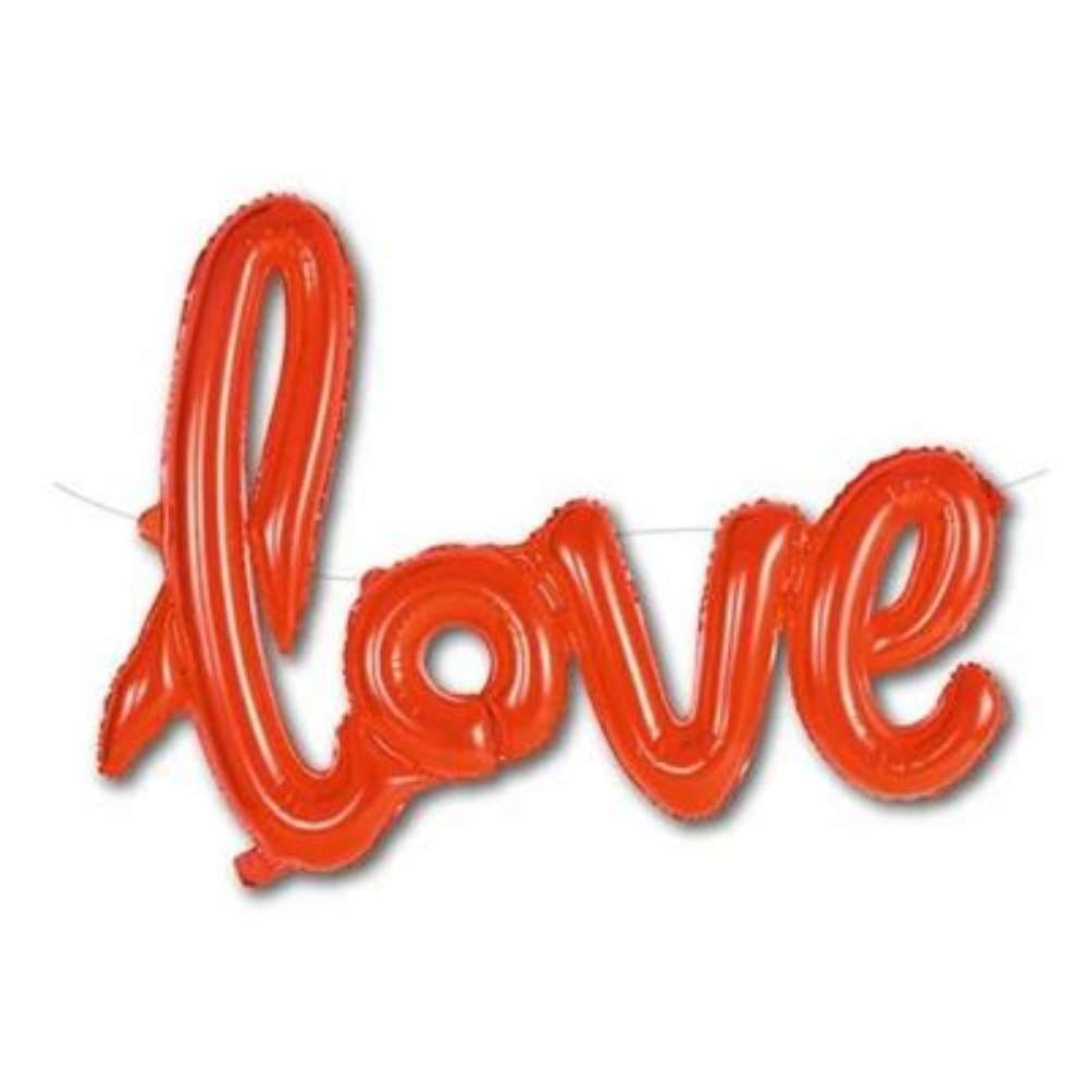Foil Balloon Script Love In Red 28
