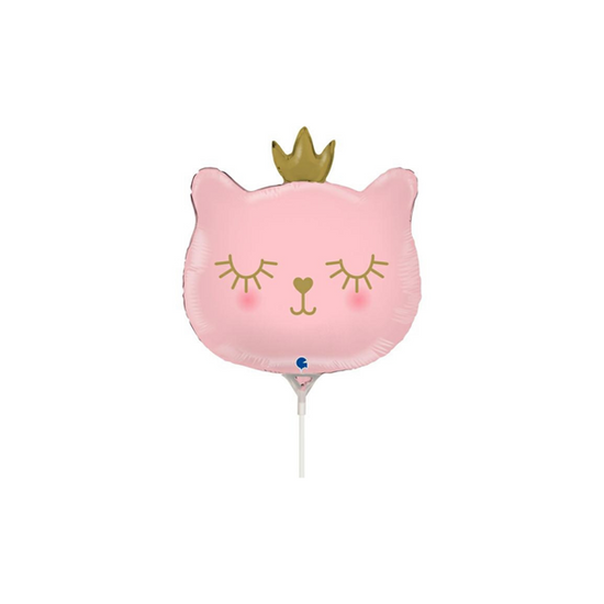 Pink Princess Cat 14" Mini Shape Foil Balloon