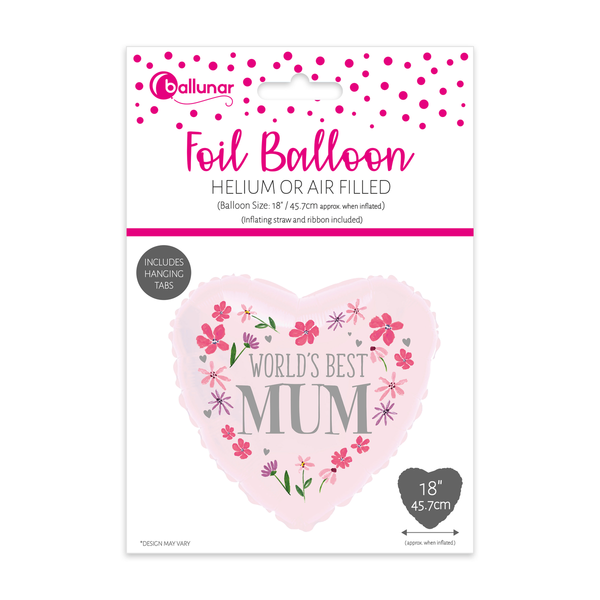 Eurowrap Foil Balloon Mother's Day Floral 18