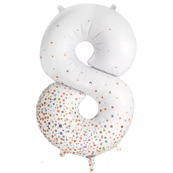 Oaktree Foil Balloon Fizz Rose Gold 34" Number 8