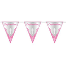 Unique Flag Banner Confirmation Pink Cross 9ft