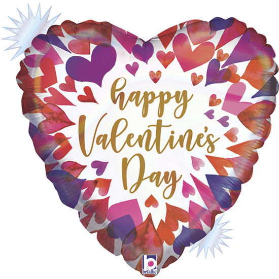 Valentine Grabo 18" Opal Ombre Heart Foil Balloon
